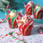 Weihnachtliche Tulpen-Muffinförmchen - Zuckerstange (24 Stück)