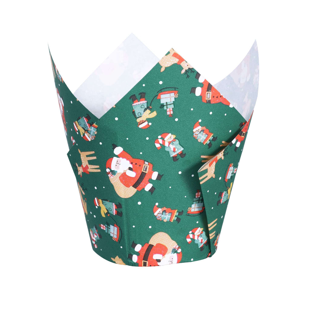 Santa's Workshop Tulip Shaped Muffin Cases Pk/24