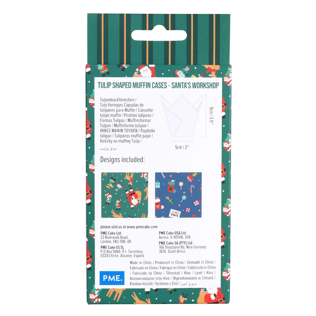 Santa's Workshop Tulip Shaped Muffin Cases Pk/24
