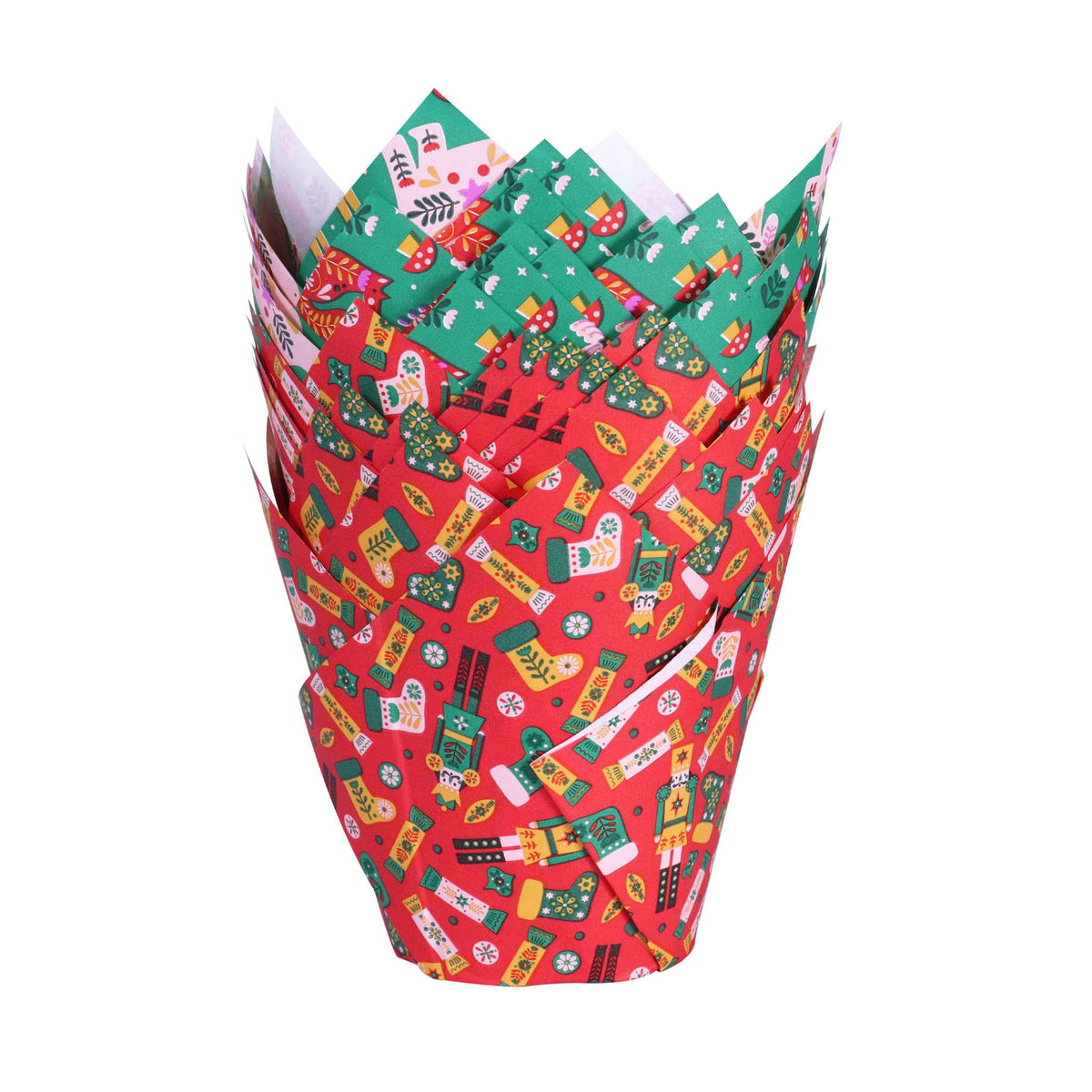 Tulipas Navideñas para Muffins - Encantado (Set de 24)