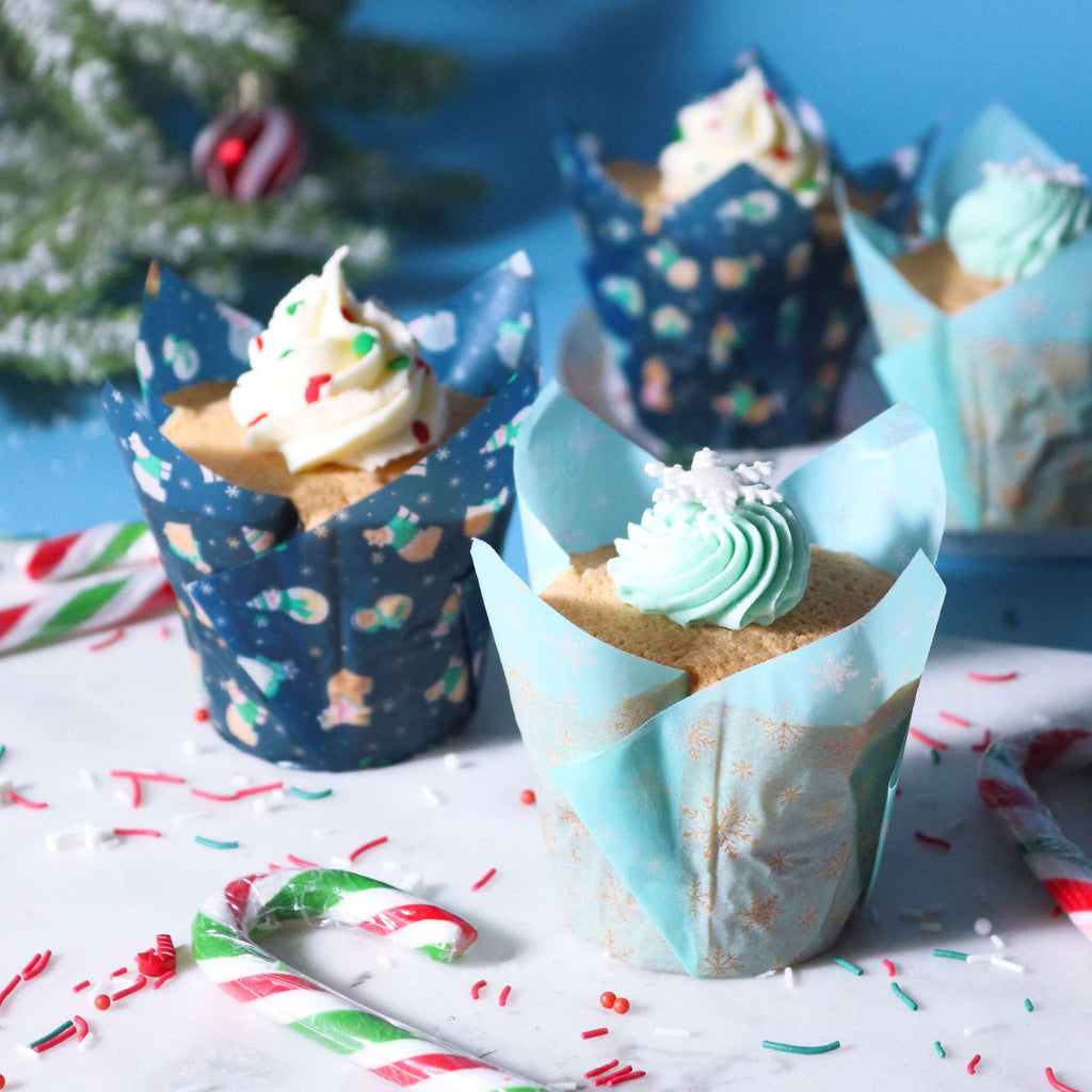 Tulipas Navideñas para Muffins - Congelado (Set de 24)