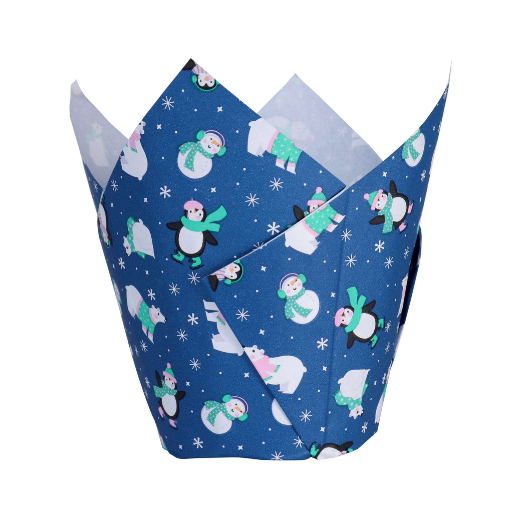 Tulipas Navideñas para Muffins - Congelado (Set de 24)