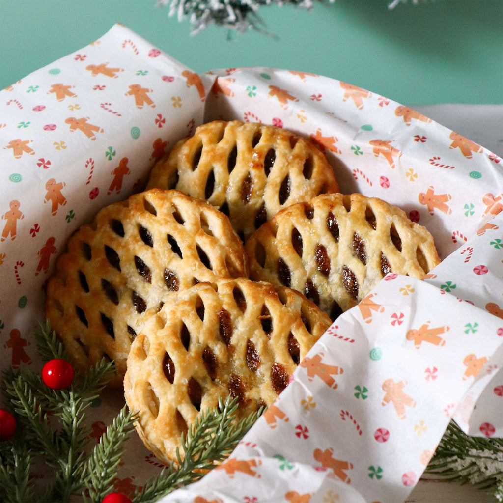 12 Bögen Backpapier für Weihnachtsleckereien & Geschenke - Lebkuchenmann