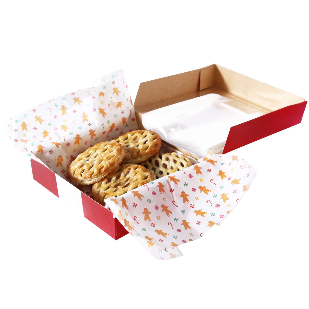 12 Bögen Backpapier für Weihnachtsleckereien & Geschenke - Lebkuchenmann
