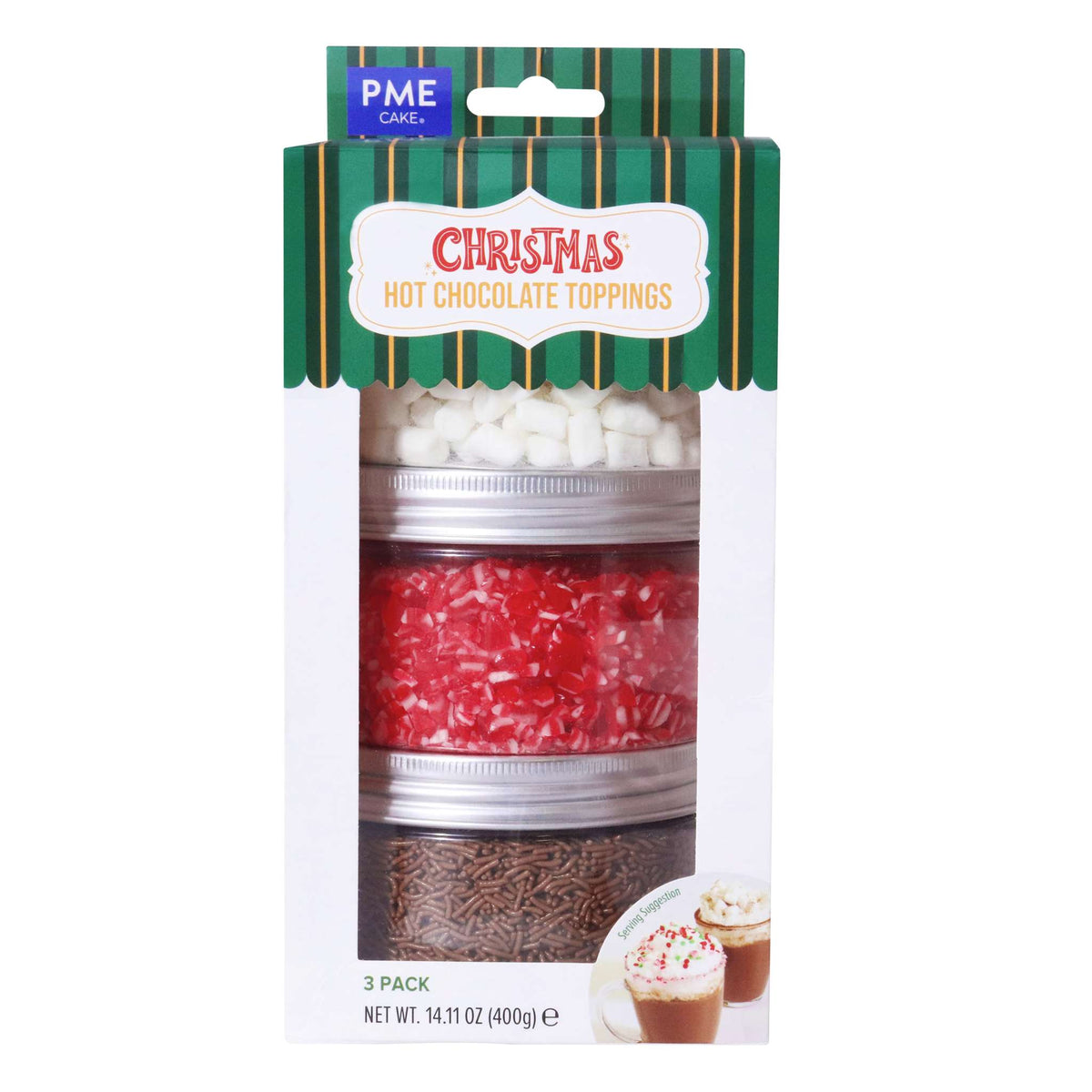 Noël Set de 3 Toppings pour Chocolat Chaud (400g)