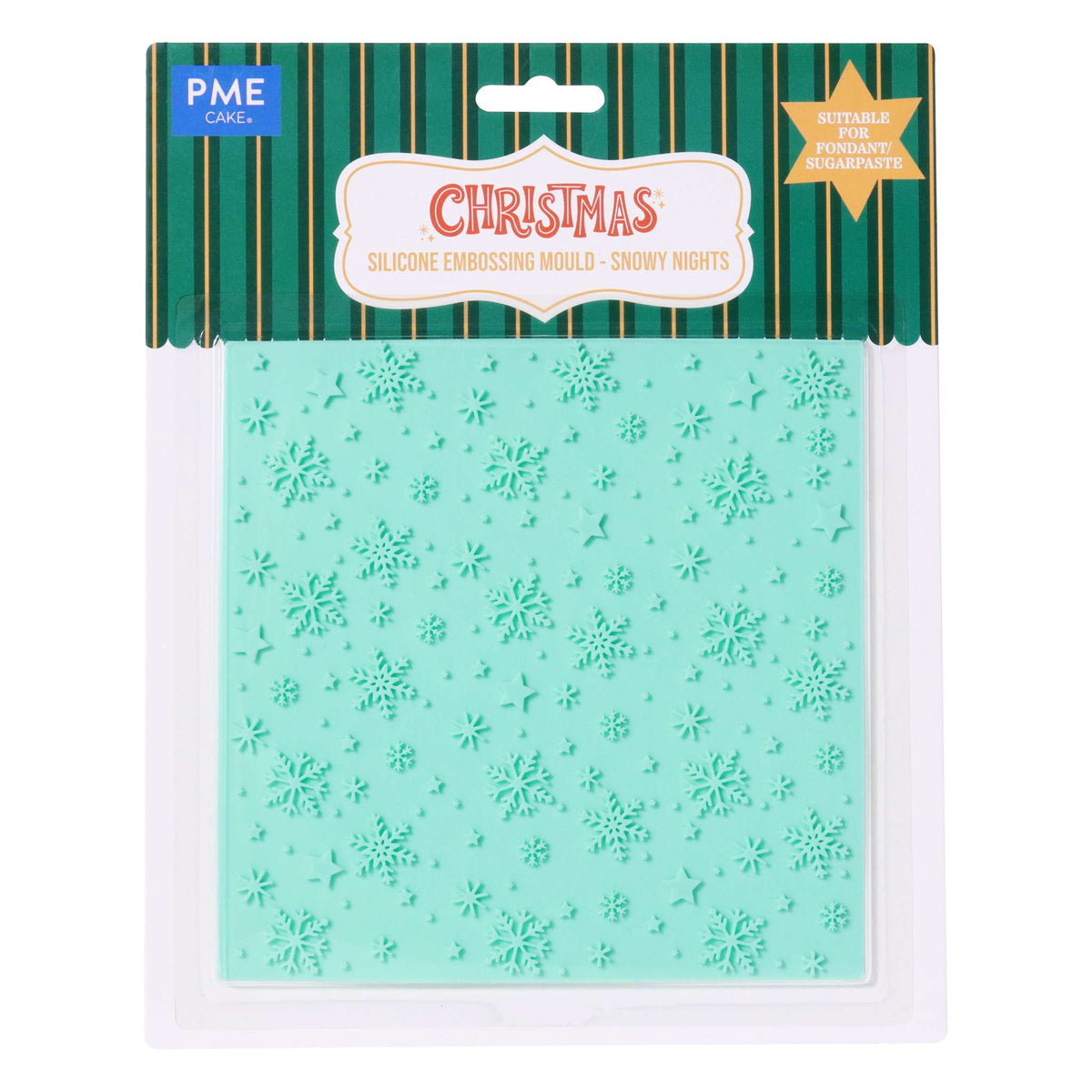 Noël Tapis à Relief pour Fondant - Nuits Neigeuses