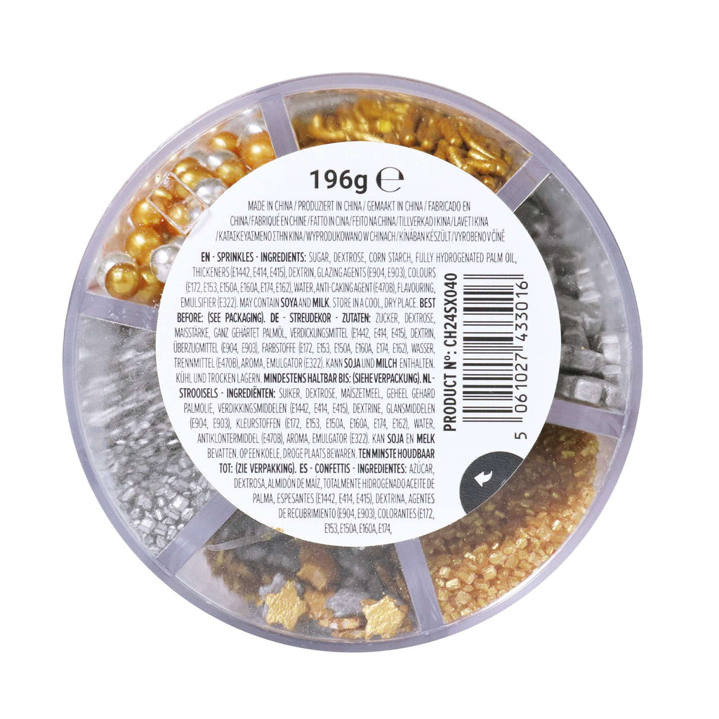 Holiday Sparkle 6 Cell Sprinkle Set  (196g / 6.91oz)