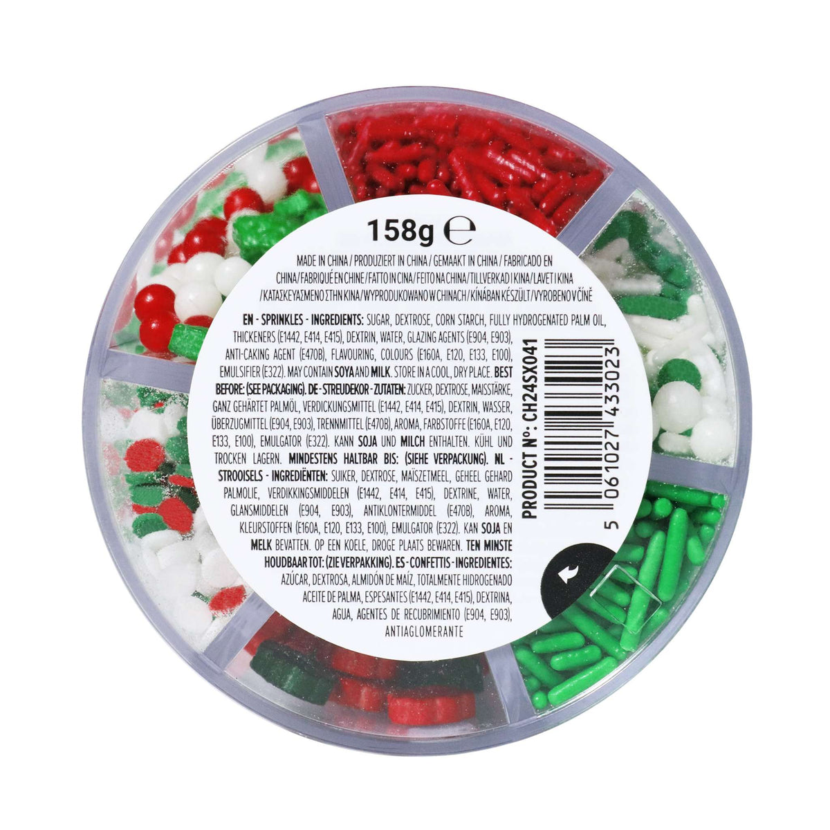 Noël Assortiment de Sprinkles de 6-en-1 - Décorons les Salles (158g)