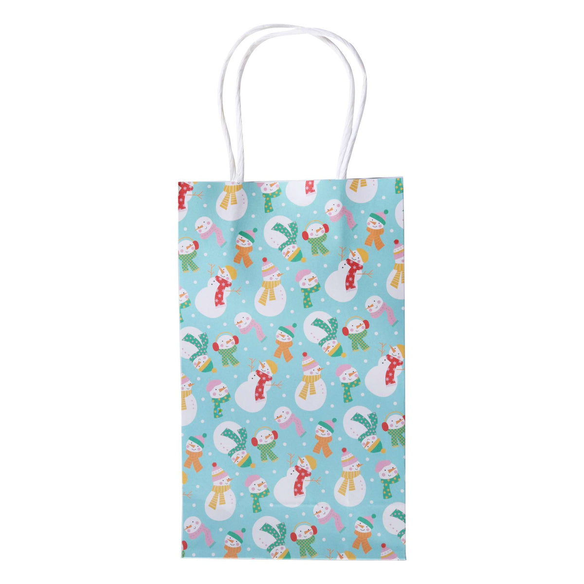 4 Bolsas de papel para Dulces Navideños - Muñecos de Nieve