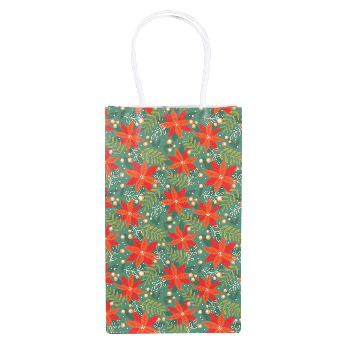 4 Bolsas de papel para Dulces Navideños - Poinsettia