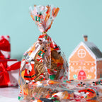 20 Kerst Plastic Feestzakjes - Kerstman's Werkplaats