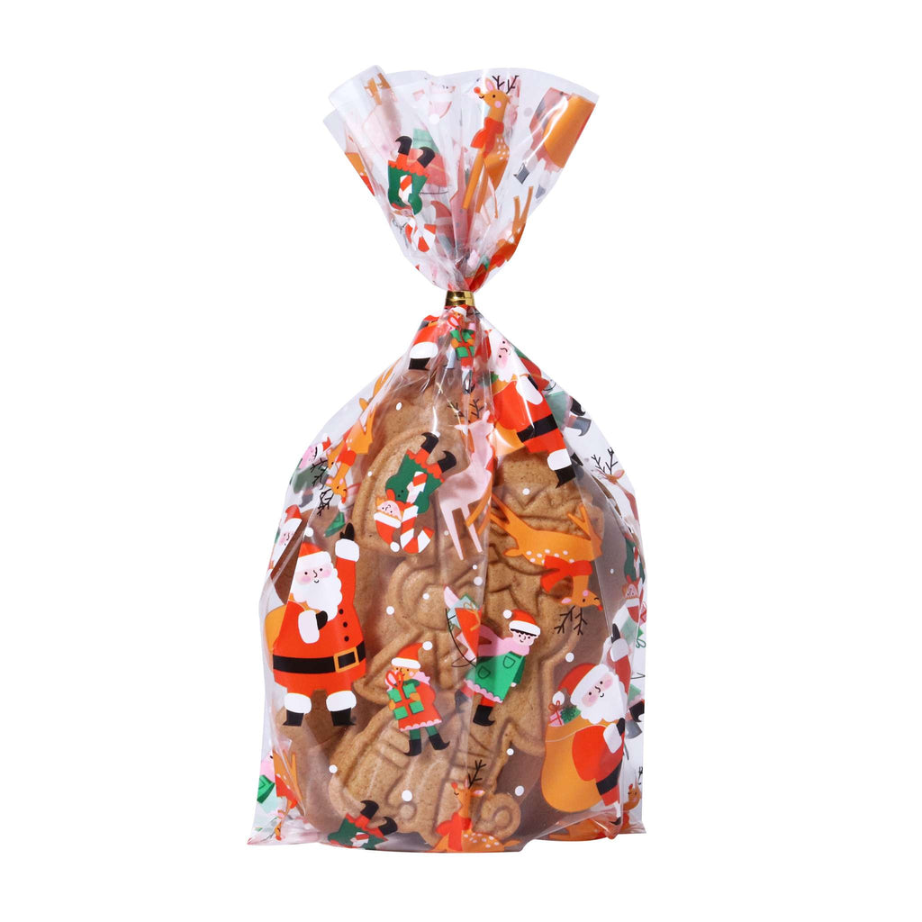 20 Kerst Plastic Feestzakjes - Kerstman's Werkplaats