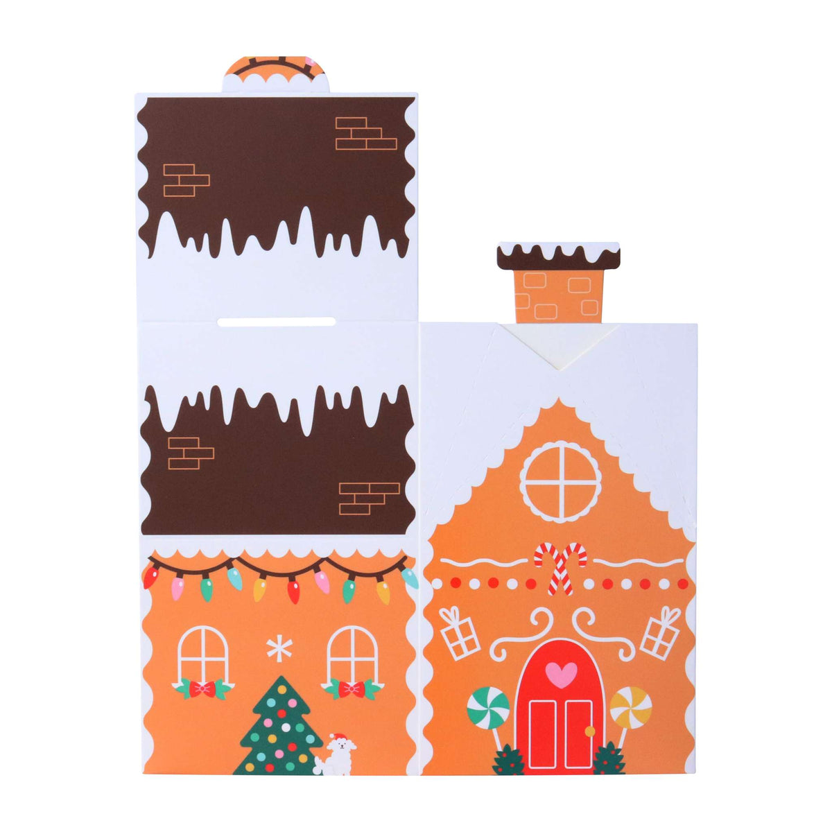 4 Boîtes à Favors de Noël - Maison en Pain d'Épices