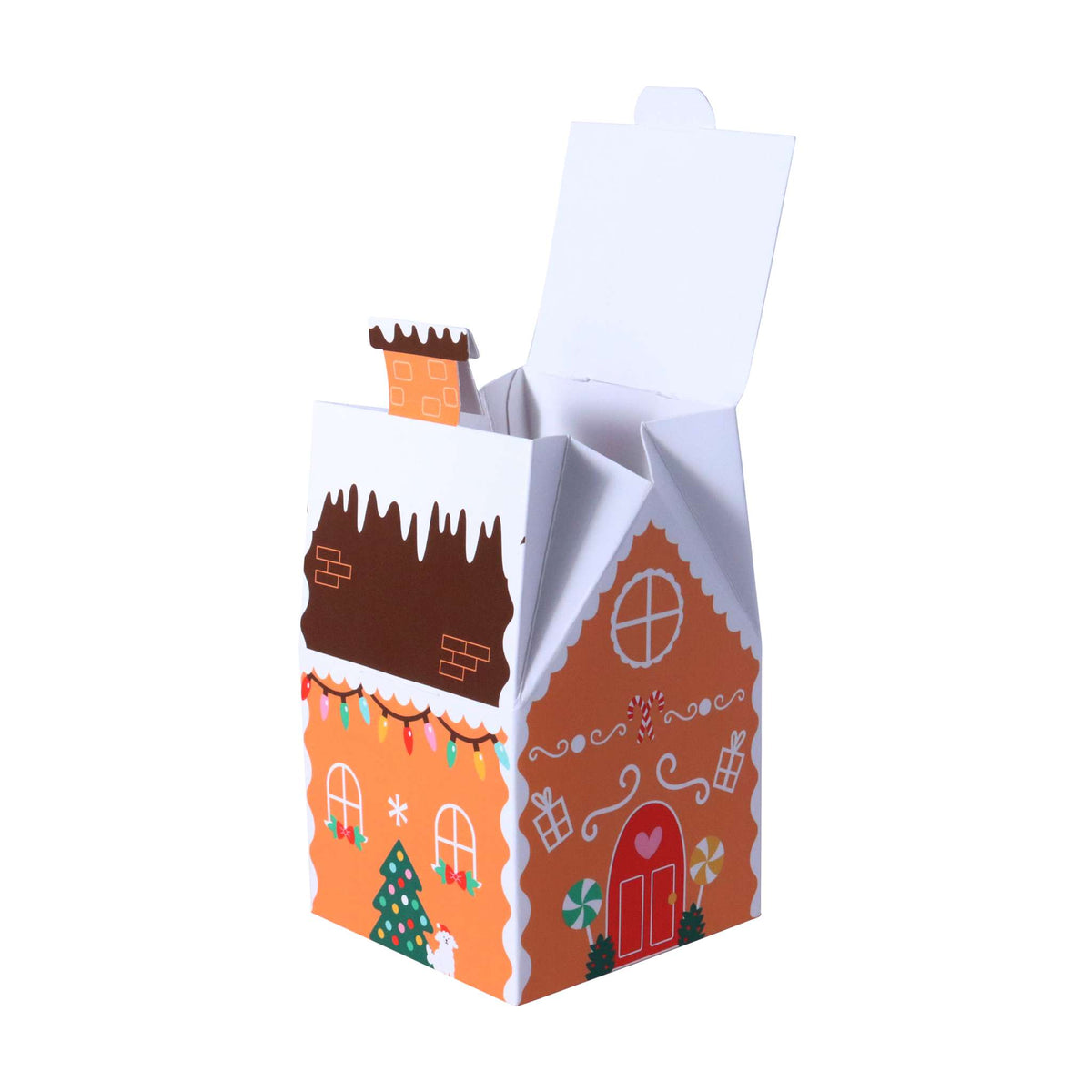 4 Boîtes à Favors de Noël - Maison en Pain d'Épices