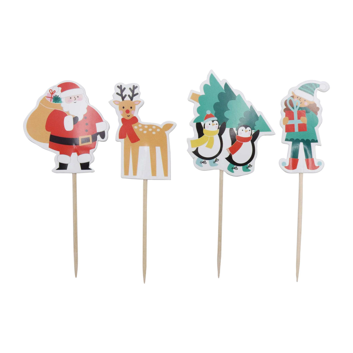 Santa & Friends Cupcake Toppers Pk/24