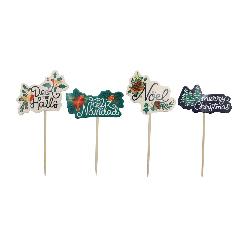 Noël Toppers Décorations de Cupcake - Décorez les Fêtes (24 pièces)