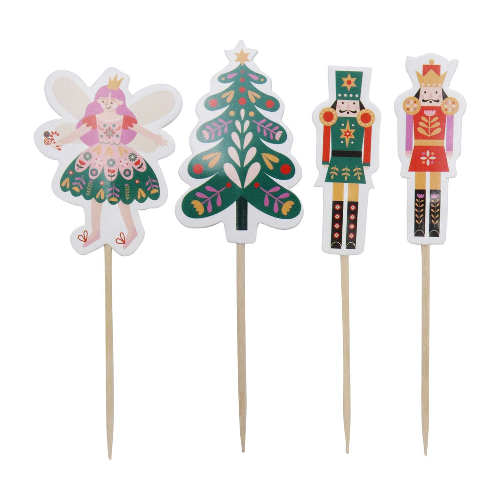Kerst Taarttoppers - Notenkraker (24 stuks)