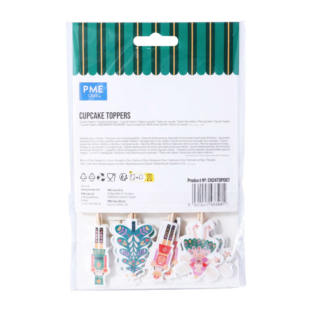 Kerst Taarttoppers - Notenkraker (24 stuks)