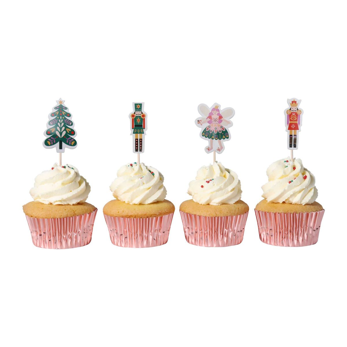 Kerst Taarttoppers - Notenkraker (24 stuks)