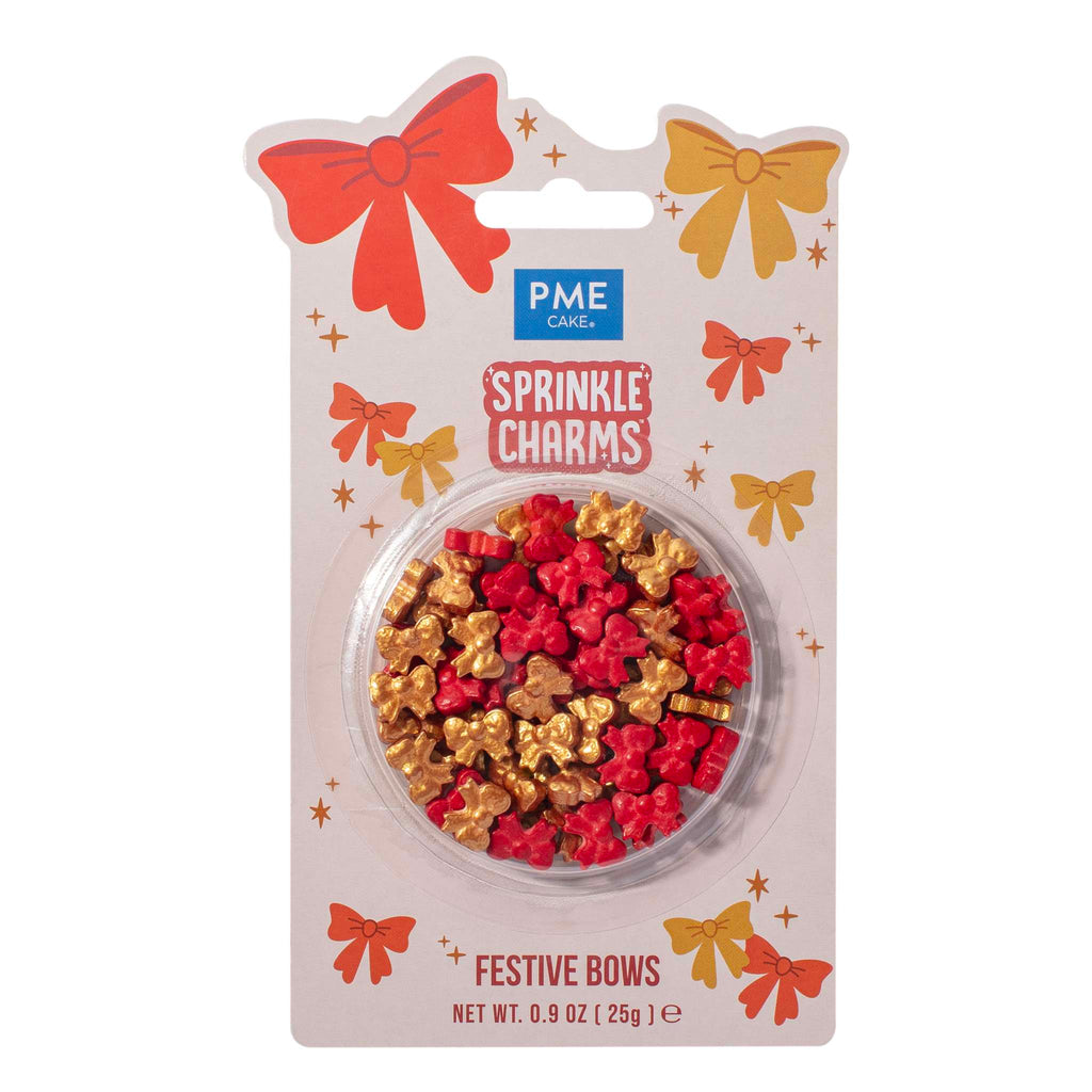 Festive Bows Sprinkle Charms (0.9oz / 25g)
