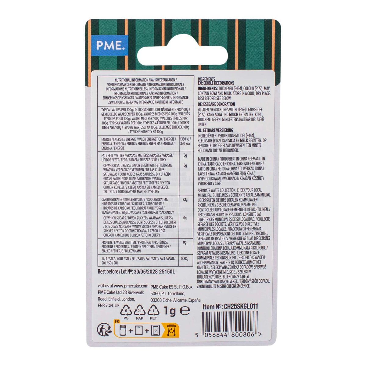 Eetbare Glittervormen - Peperkoekmannetjes (1g / 0,03oz)
