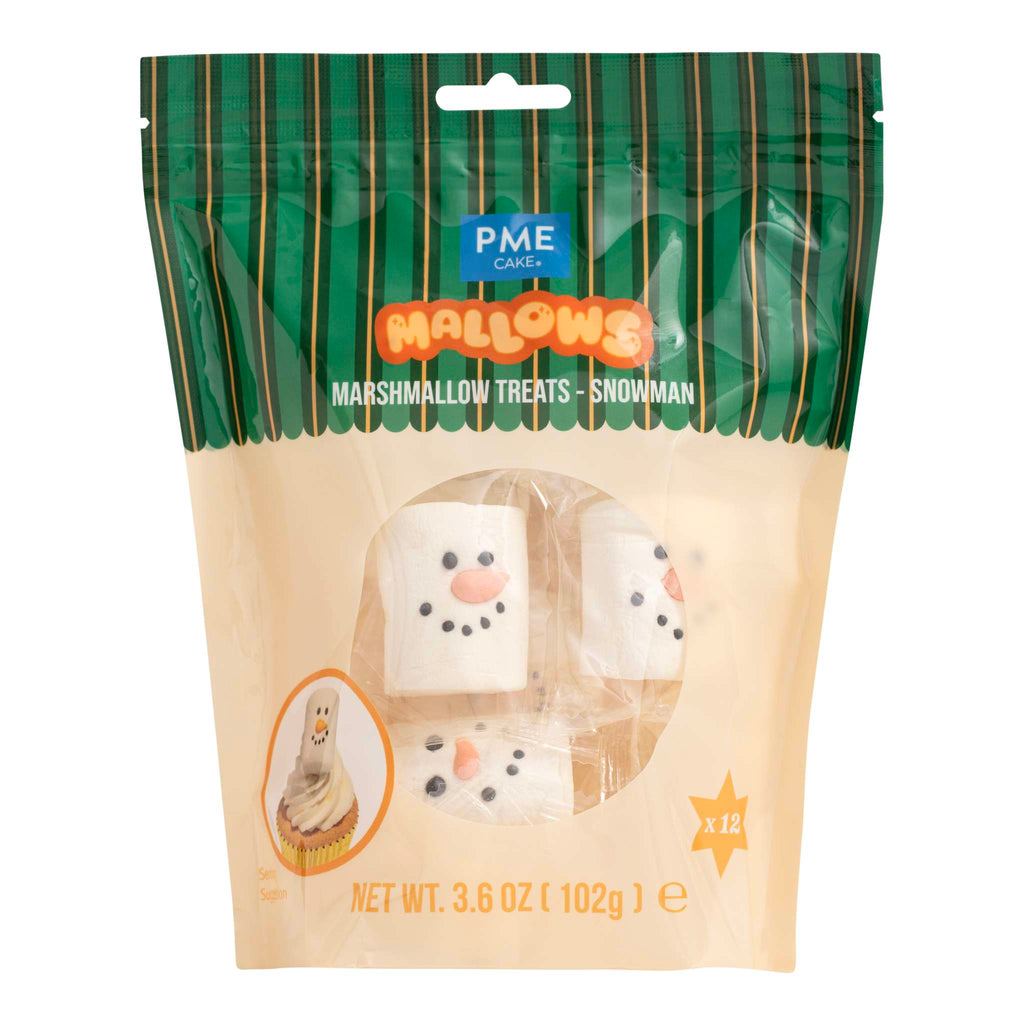 Snowman Marshmallow Treats Pk/12 (102g / 3.59oz)