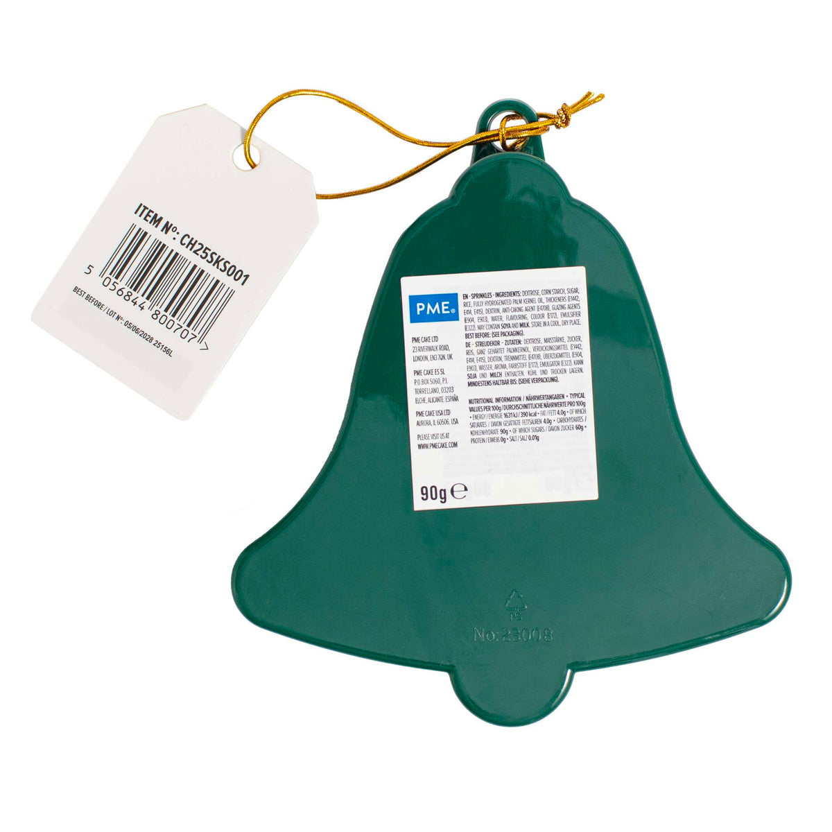 Sprinkles Navideños de Fantasía - Campana Dorada (90g / 3.17oz)