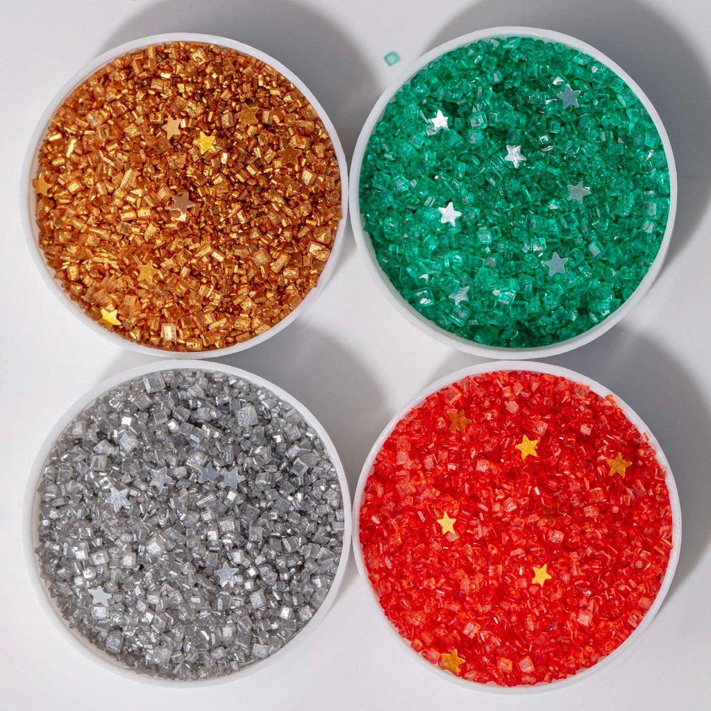 Starsugar Classic Christmas Edible Glitter Sugar Sprinkles (4.23oz / 120g)