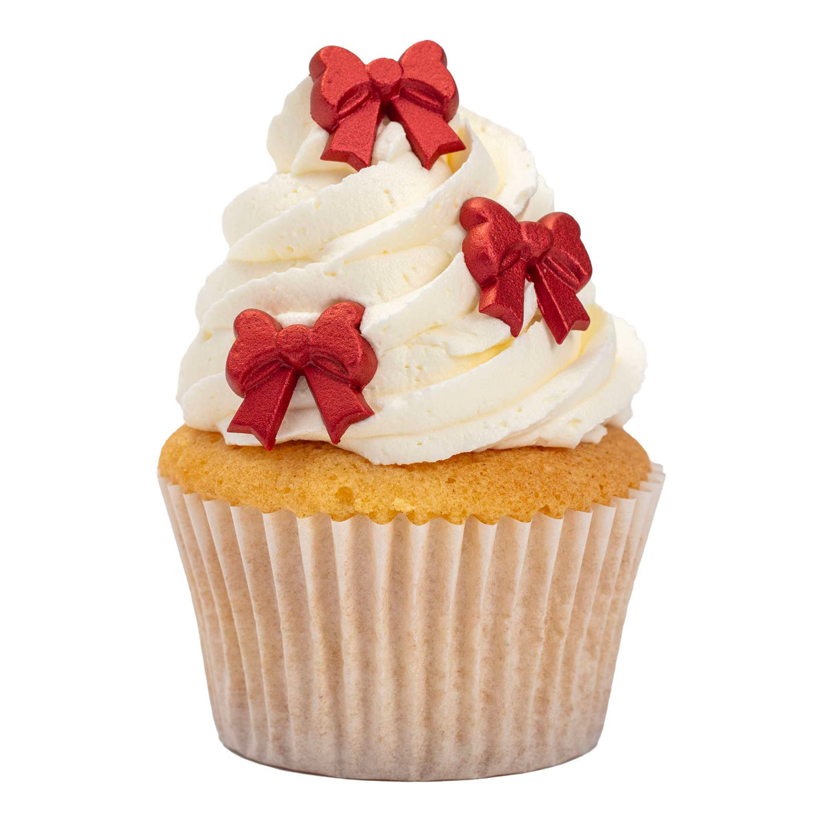 Essbare Cupcake-Dekorationen - Rote Schleifen Pk/15 (10.89g)