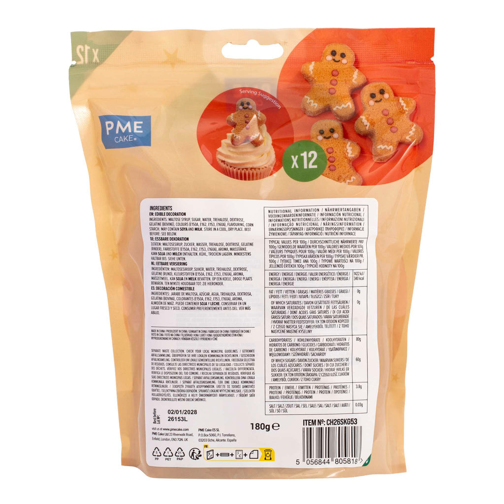Marshmallow Treats - Lebkuchenmann Pk/12 (180g / 6.34oz)