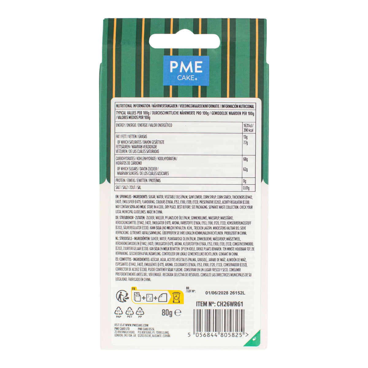 Weihnachts Zuckerschrift Pk/4 (80g)