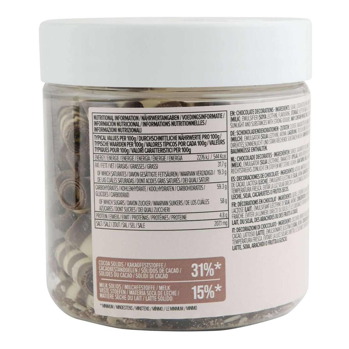 Chocoladekrullen - Mini gestreepte sigaren (100g)