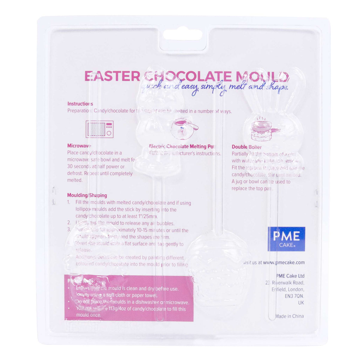 Molde para bombones de chocolate de temática Primavera/Pascua PME