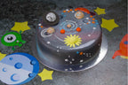 Round Silver Mirror Cake Card (12in / 305mm)
