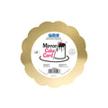 Scallop Edge Gold Mirror Cake Card (6in / 152mm)