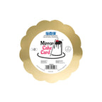 Scallop Edge Gold Mirror Cake Card (6in / 152mm)