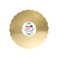 Scallop Edge Gold Mirror Cake Card (10in / 254mm)