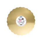 Scallop Edge Gold Mirror Cake Card (10in / 254mm)