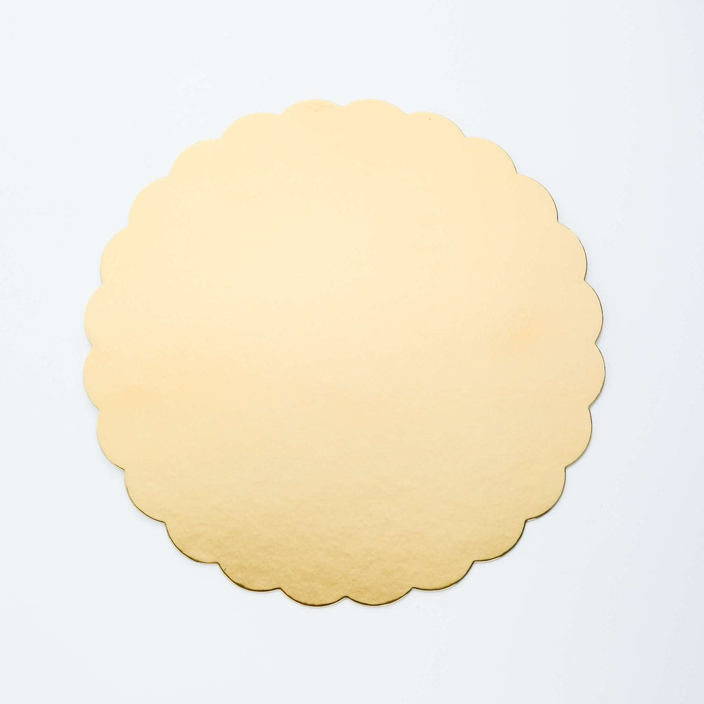 Bandeja Espejo para Tarta - Festoneada Dorada 254mm (10 Pulgadas), Paquete de 3