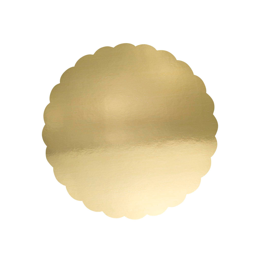 Scallop Edge Gold Mirror Cake Card (10in / 254mm)