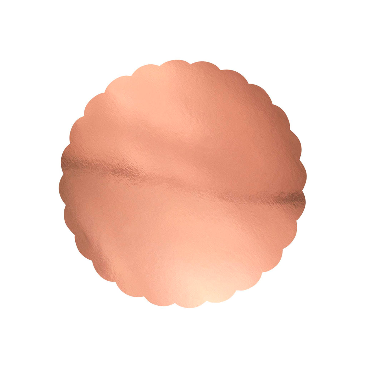 Spiegelende Taartkaart - Golvende Rand Roségoud 254mm (10 inch), Set van 3
