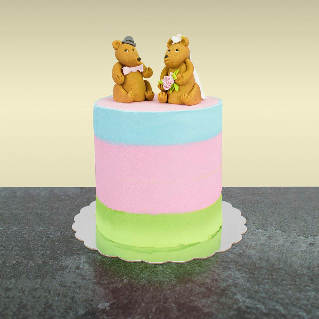 Scallop Edge Silver Mirror Cake Card (8in / 203mm)