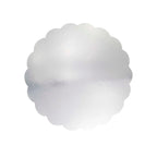 Scallop Edge Silver Mirror Cake Card (8in / 203mm)