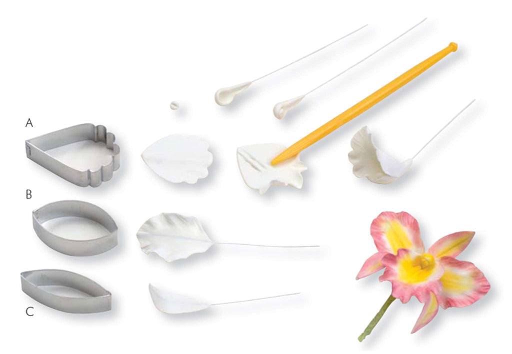 Cattleya Orchid Fondant Cutters Set Of 3