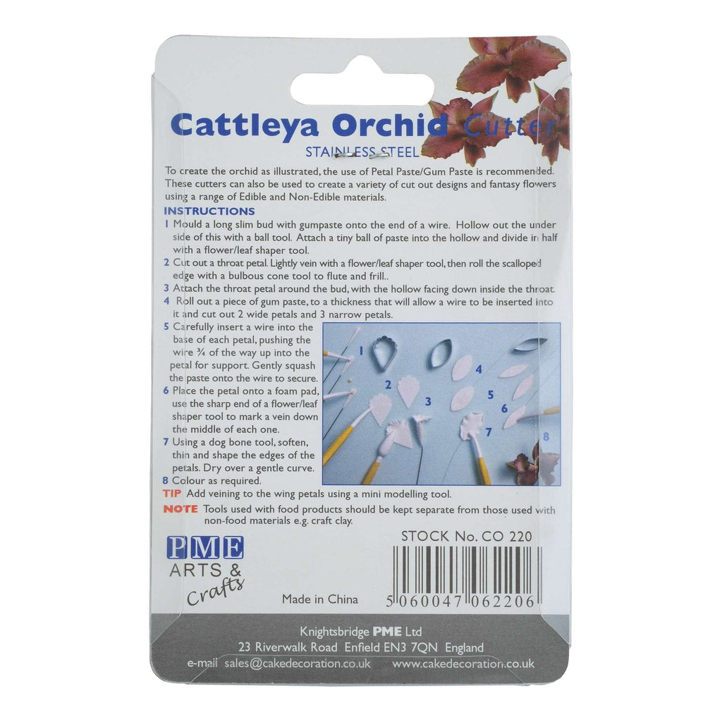 Cattleya Orchid Fondant Cutters Set Of 3