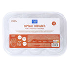 Set de 3 contenants en plastique pour cupcakes (6 alvéoles)