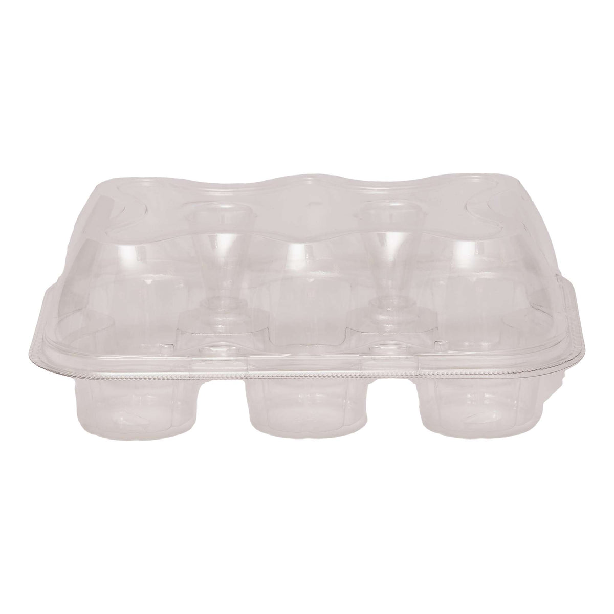 Set de 3 contenants en plastique pour cupcakes (6 alvéoles)