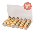 Cupcake Container - 24 Cavity Pk/3 (17 x 13 x 3.5" / 44 x 33 x 9cm)