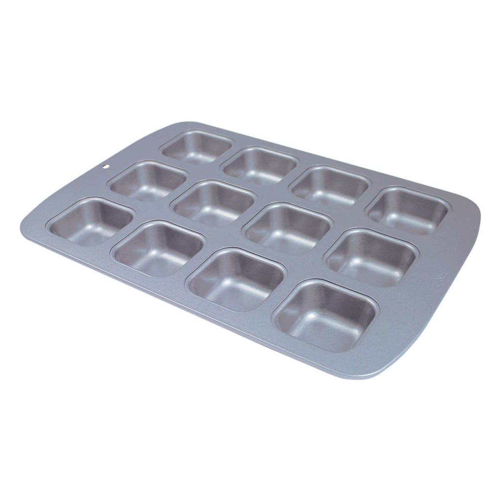 Moule antiadhésif - Moule à gâteau carré mini 12 tasses (35 x 26,5 x 3cm / 13,8 x 10,4 x 1,2")