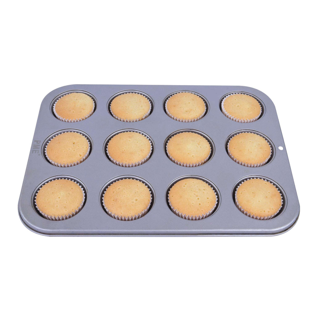 Molde para 12 Cupcakes de Acero al Carbono Antiadherente